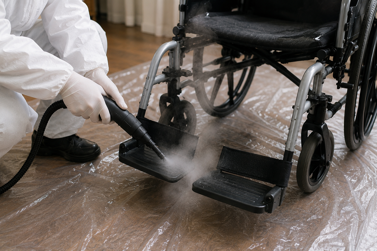 Impecleaning mobility care cleaning station set up on site