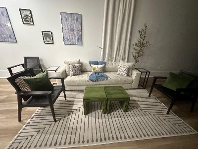 Tidy, freshly cleaned living room
