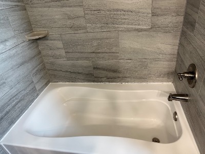 Clean white bathtub