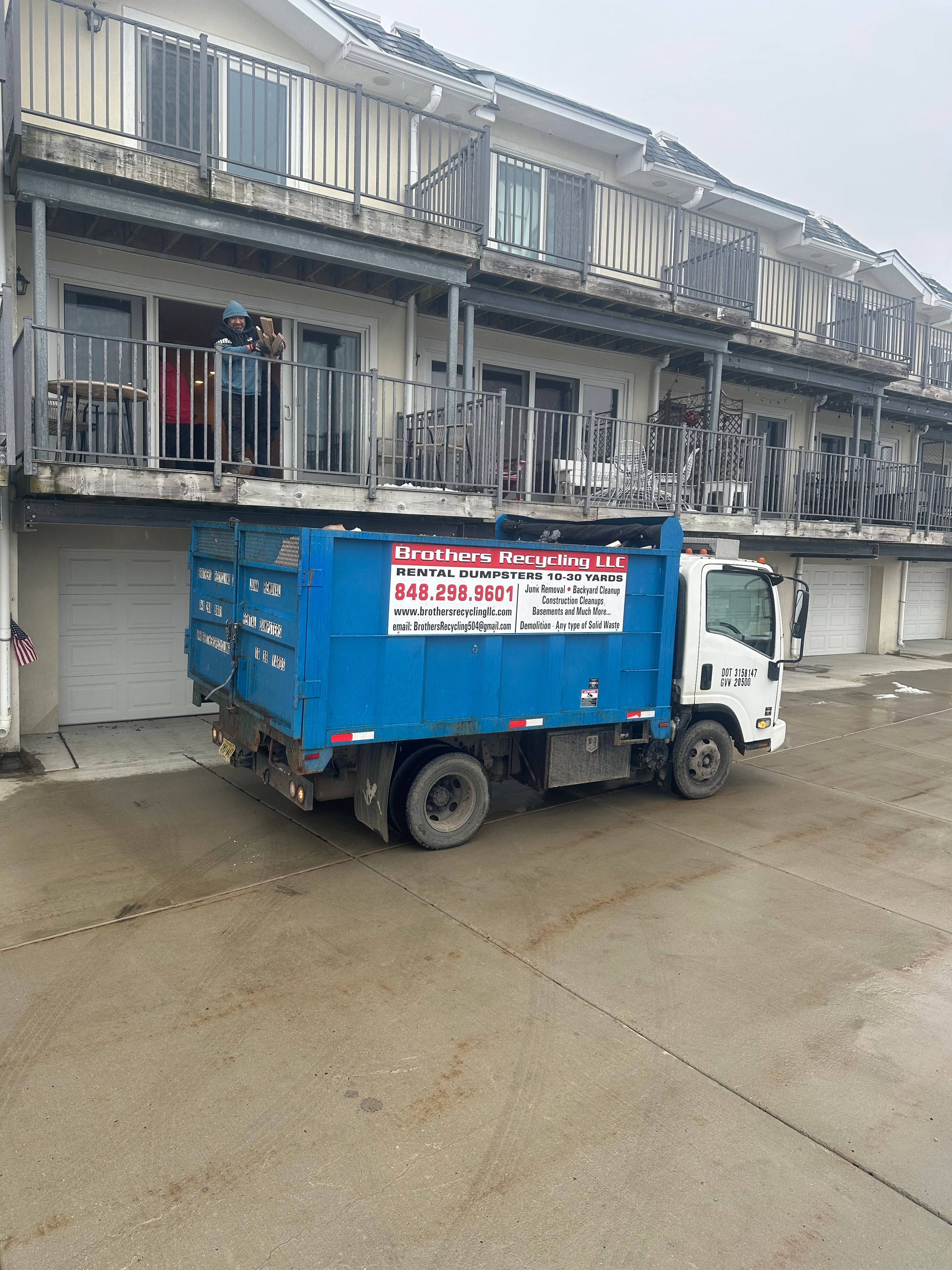 Roll-off container and cleanout work by Brothers Recycling LLC — 7/29