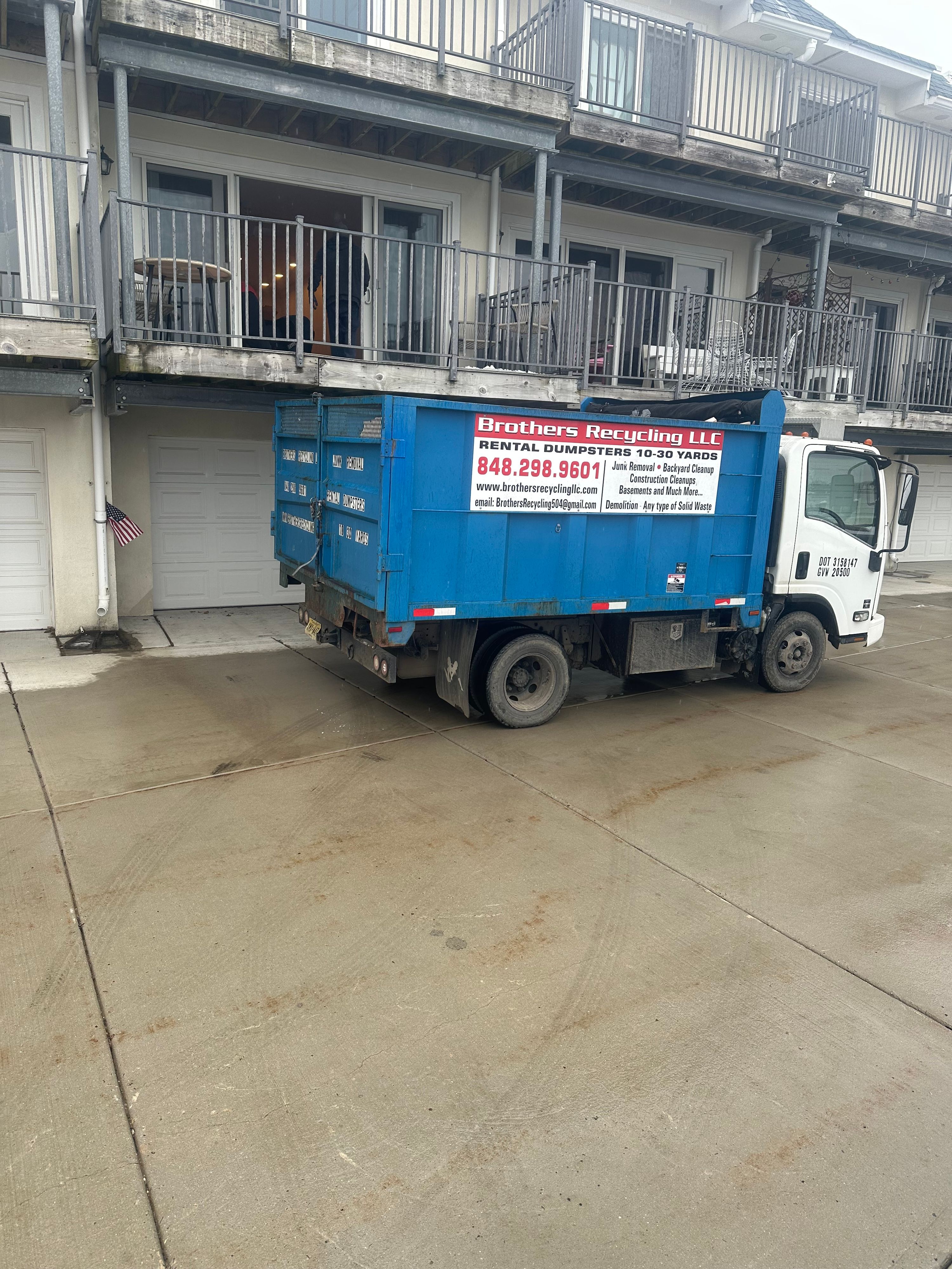 Roll-off container and cleanout work by Brothers Recycling LLC — 6/29