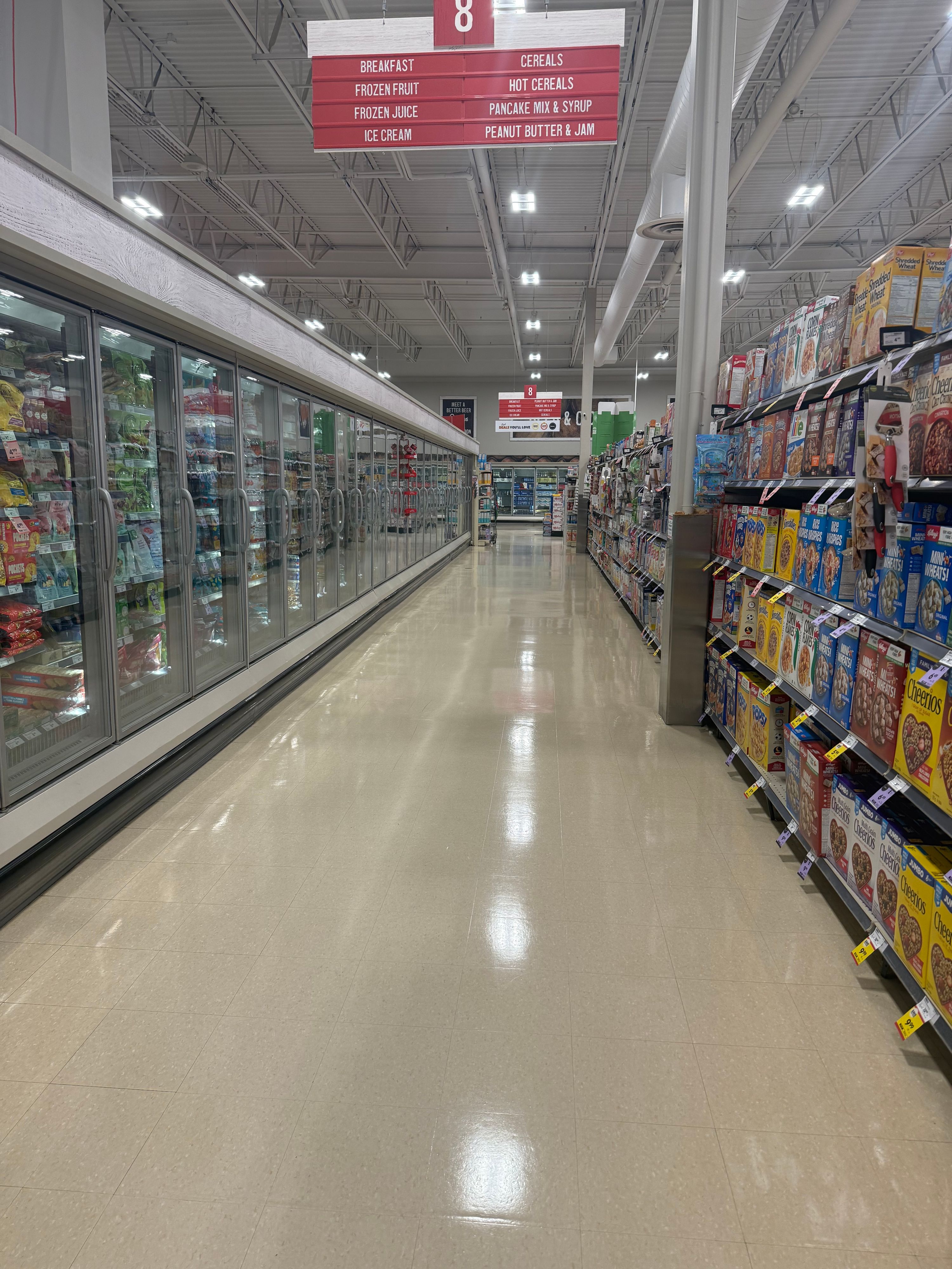 Polished commercial floor maintained by C.A.M Maintenance Ltd