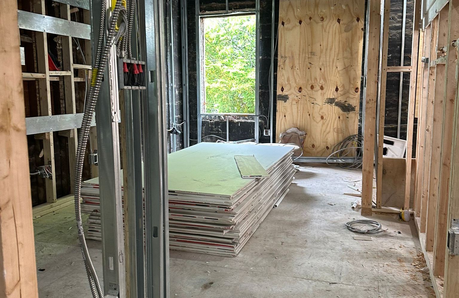 Metal stud framing installed by the GRKremodeling LLC crew