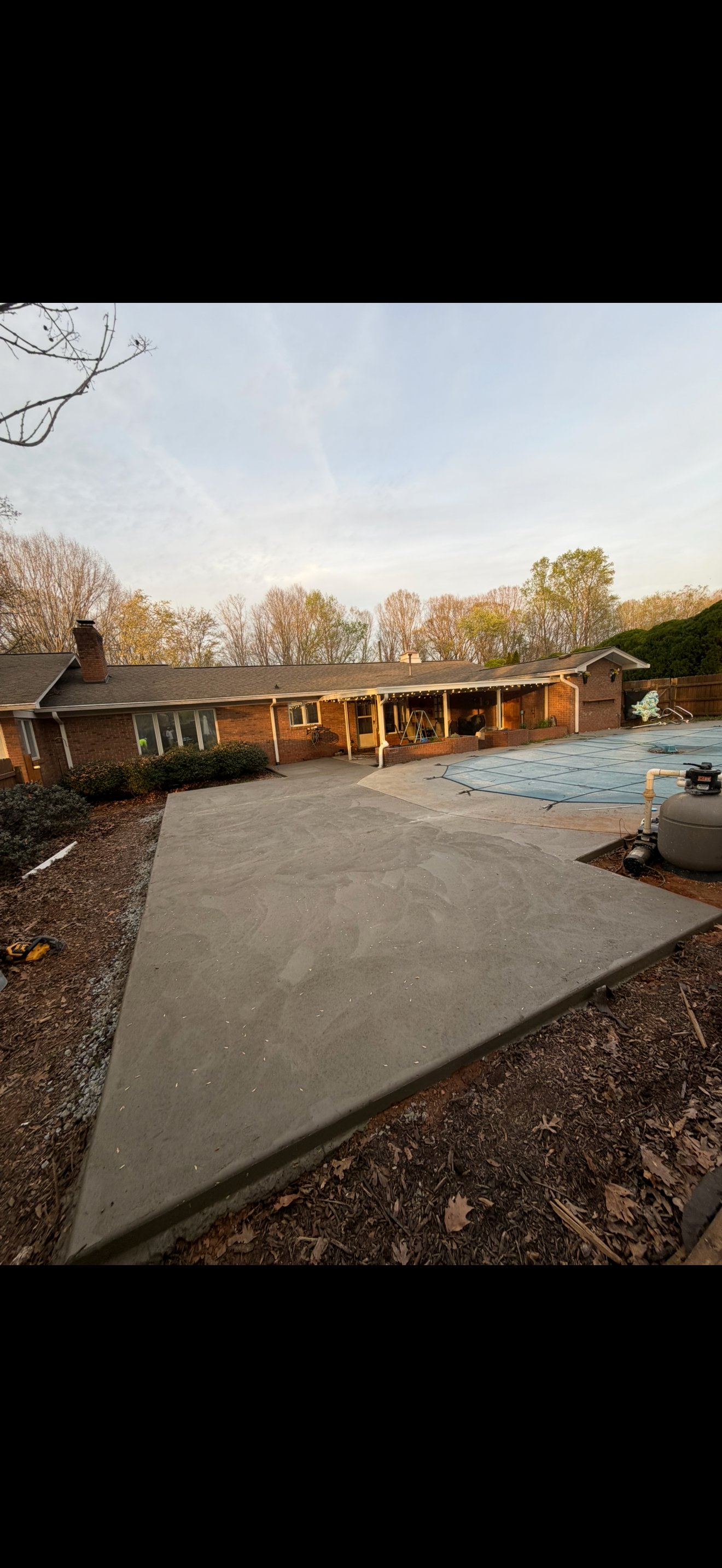 Poured concrete sidewalk and flatwork project in Gaston County NC