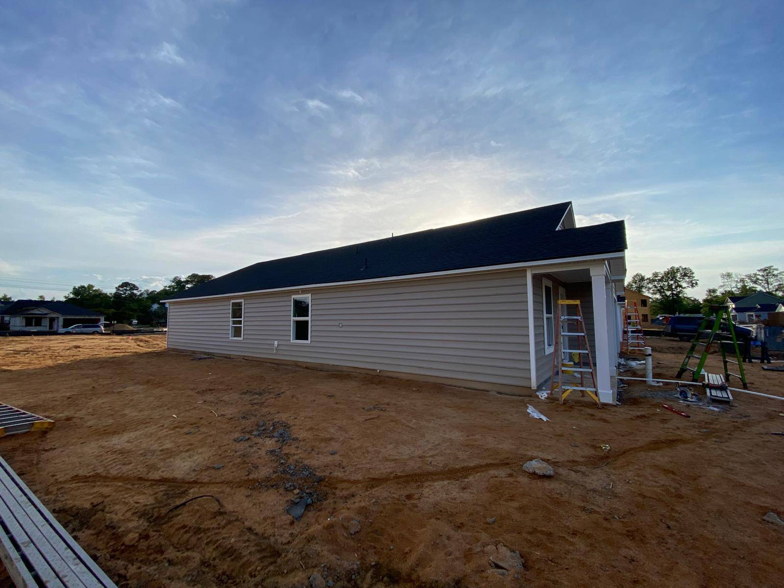 Siding and roofing work on a home in Myrtle Beach, SC
