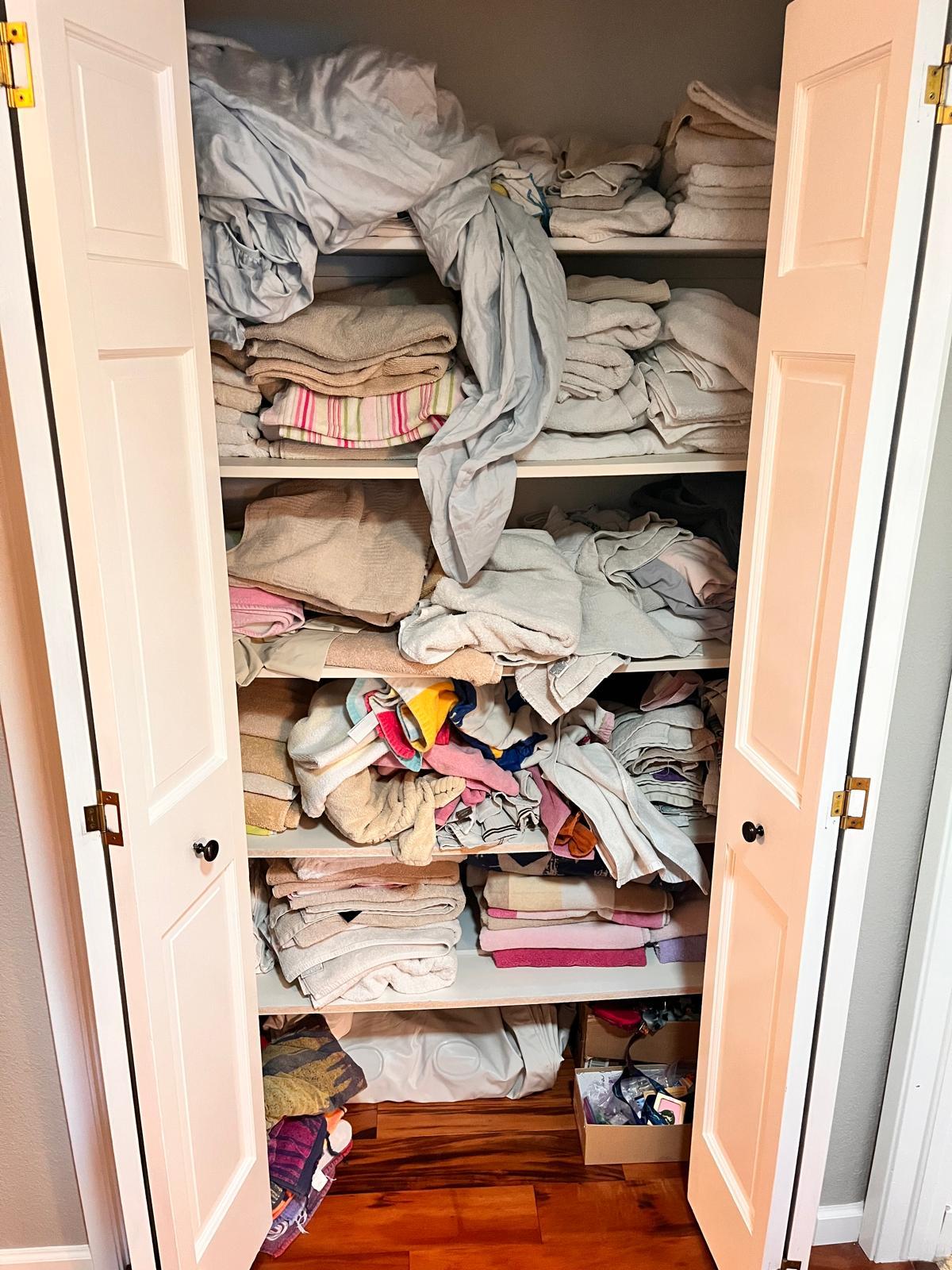 Linen closet — before