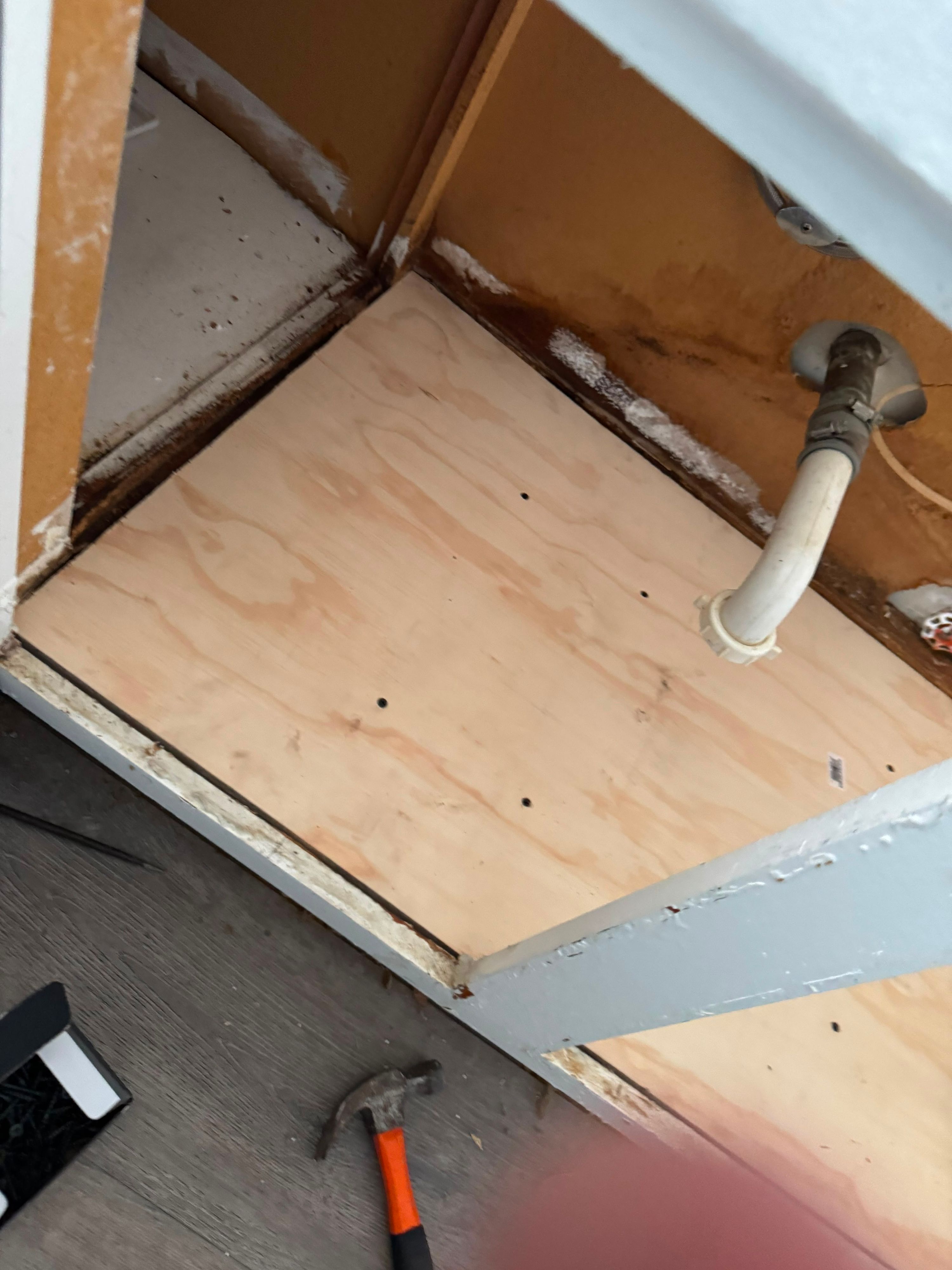 Subfloor cut out and replaced — Water Damage Repair project by SoHo Home Multiservices
