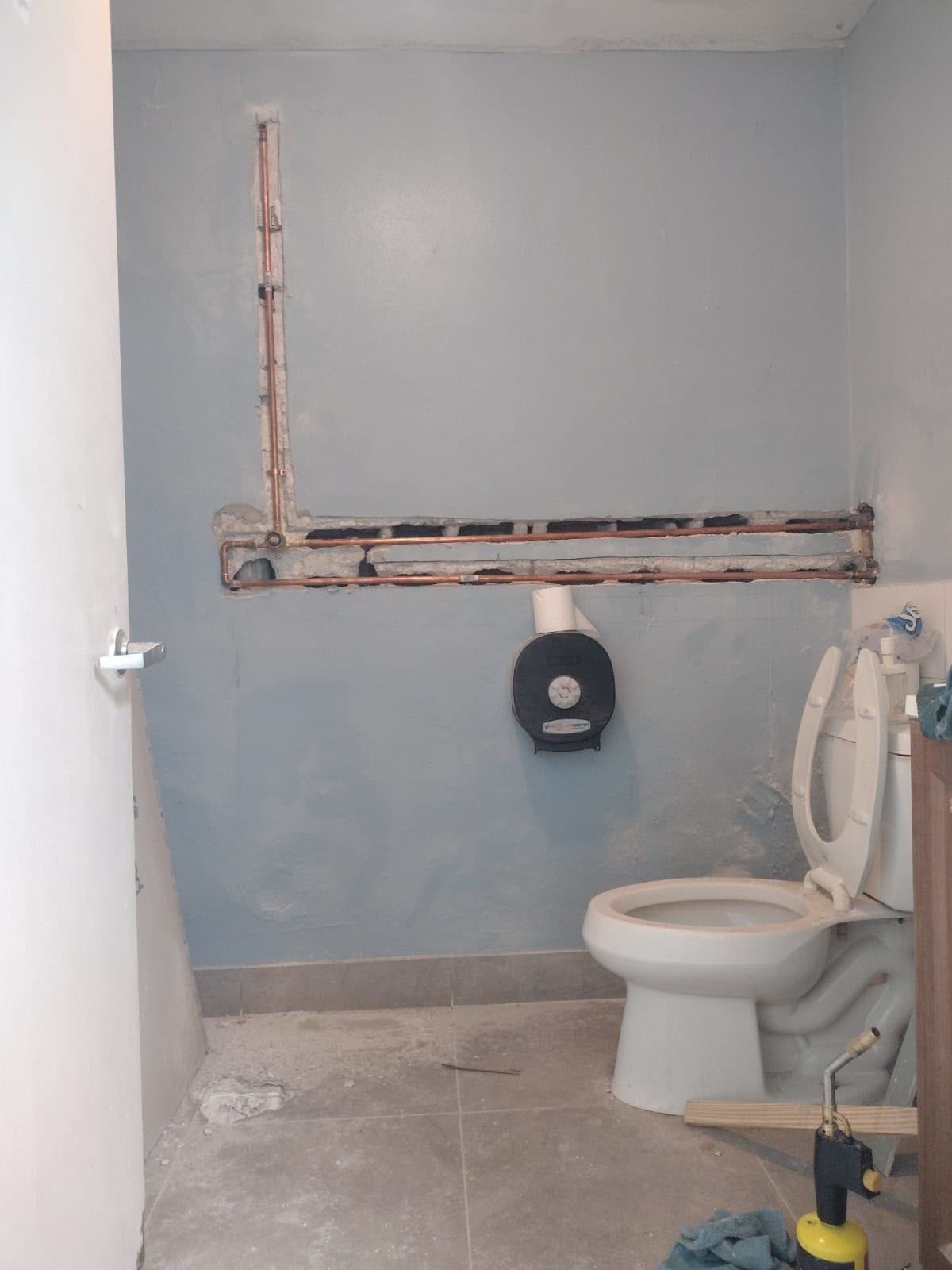 Copper supply rough-in — Bathroom Remodel project by SoHo Home Multiservices