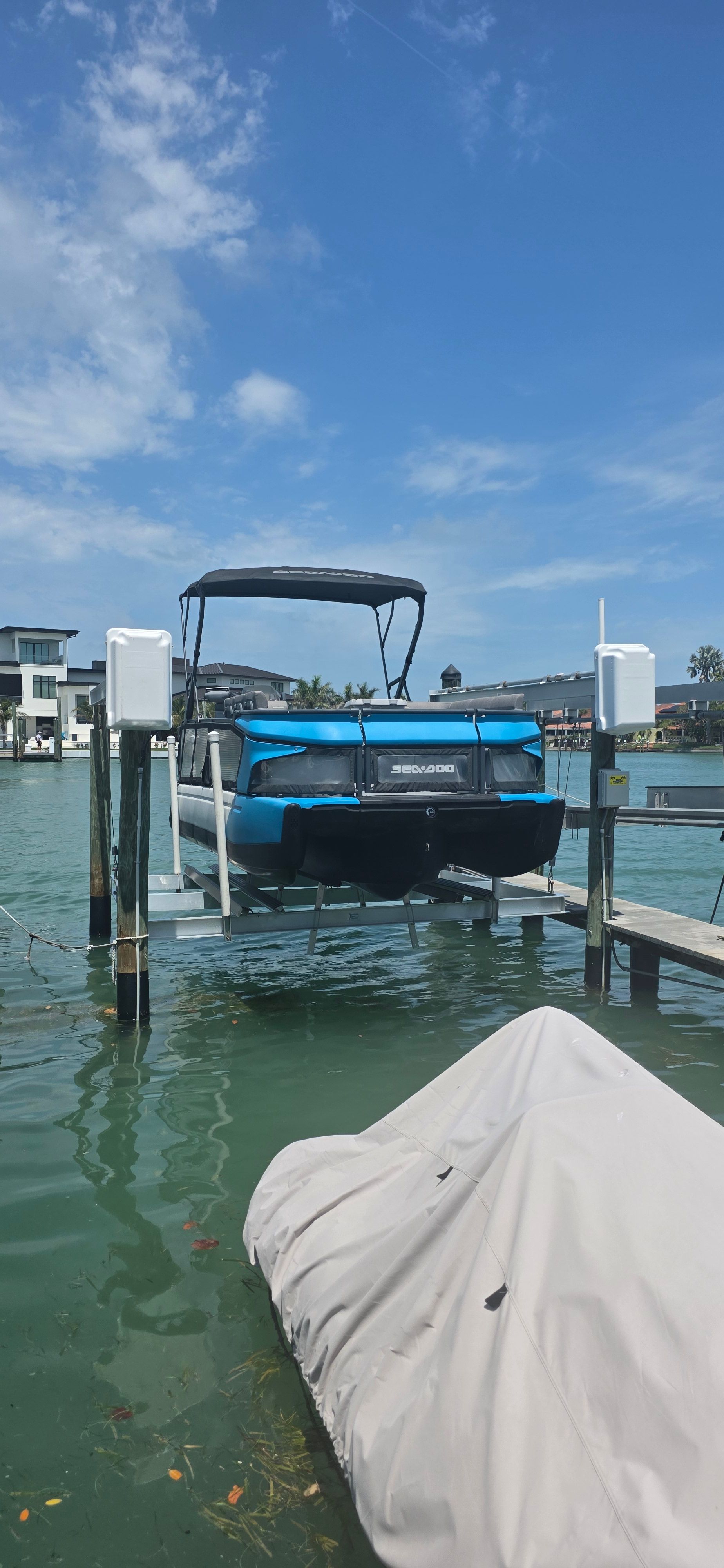 Boat Lift Systems — work by Sunrise Deck & Dock
